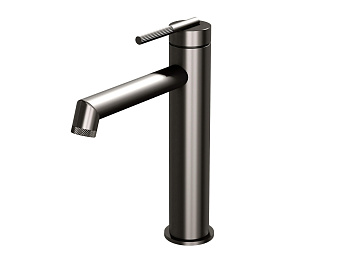 HB-4007-2GG Стальной Серый смеситель для раковины средний