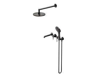 HB-4004-3GG Стальной Серый Встраиваемый смеситель для ванны