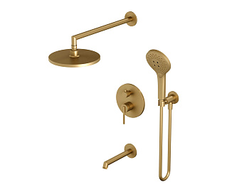 HB-4001BG Матовое Золото Встраиваемая душевая система