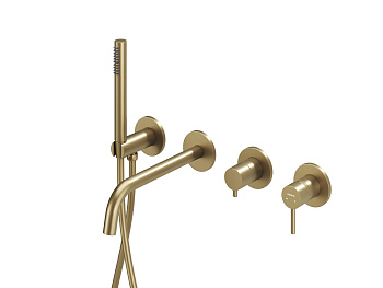 HB-2004BG Матовое Золото Встраиваемый смеситель для ванны